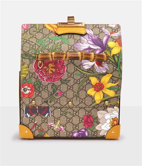 gucci floral padlock bag